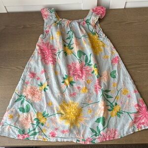 Old Navy Kids Dress with Pink and Yellow Floral Design